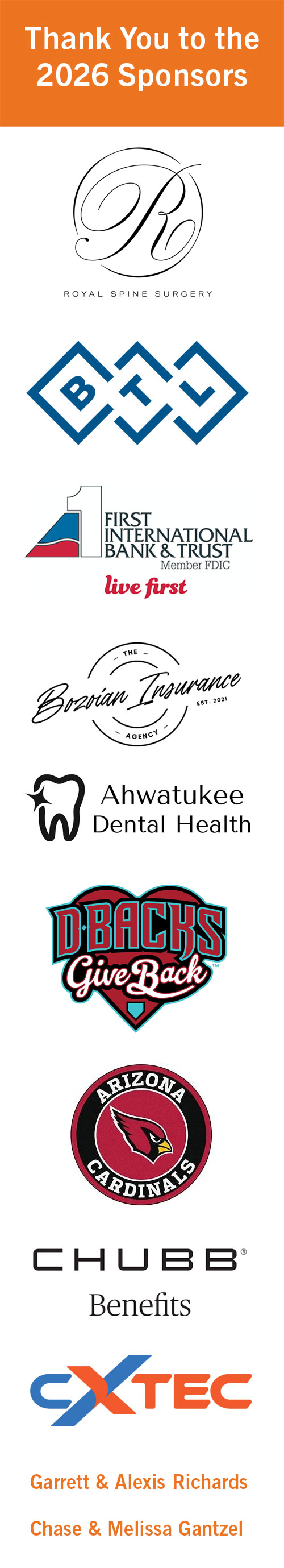 Swinging for Sports Medicine 2026 Sponsor Logos