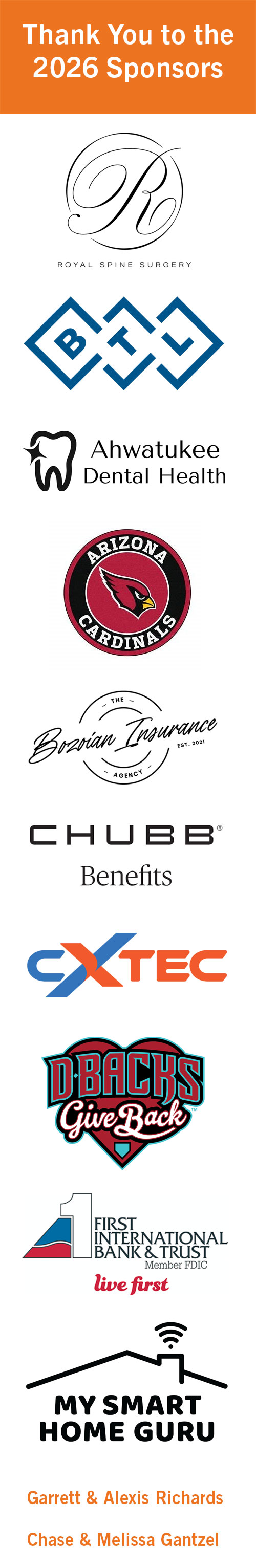 Swinging for Sports Medicine 2026 Sponsor Logos