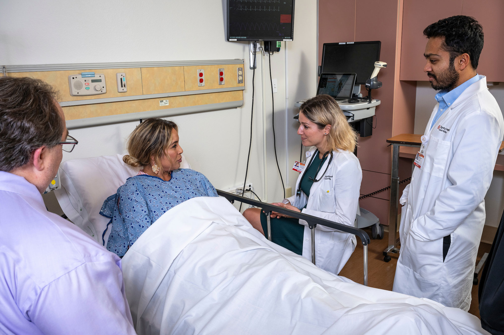 Doctors treating a patient
