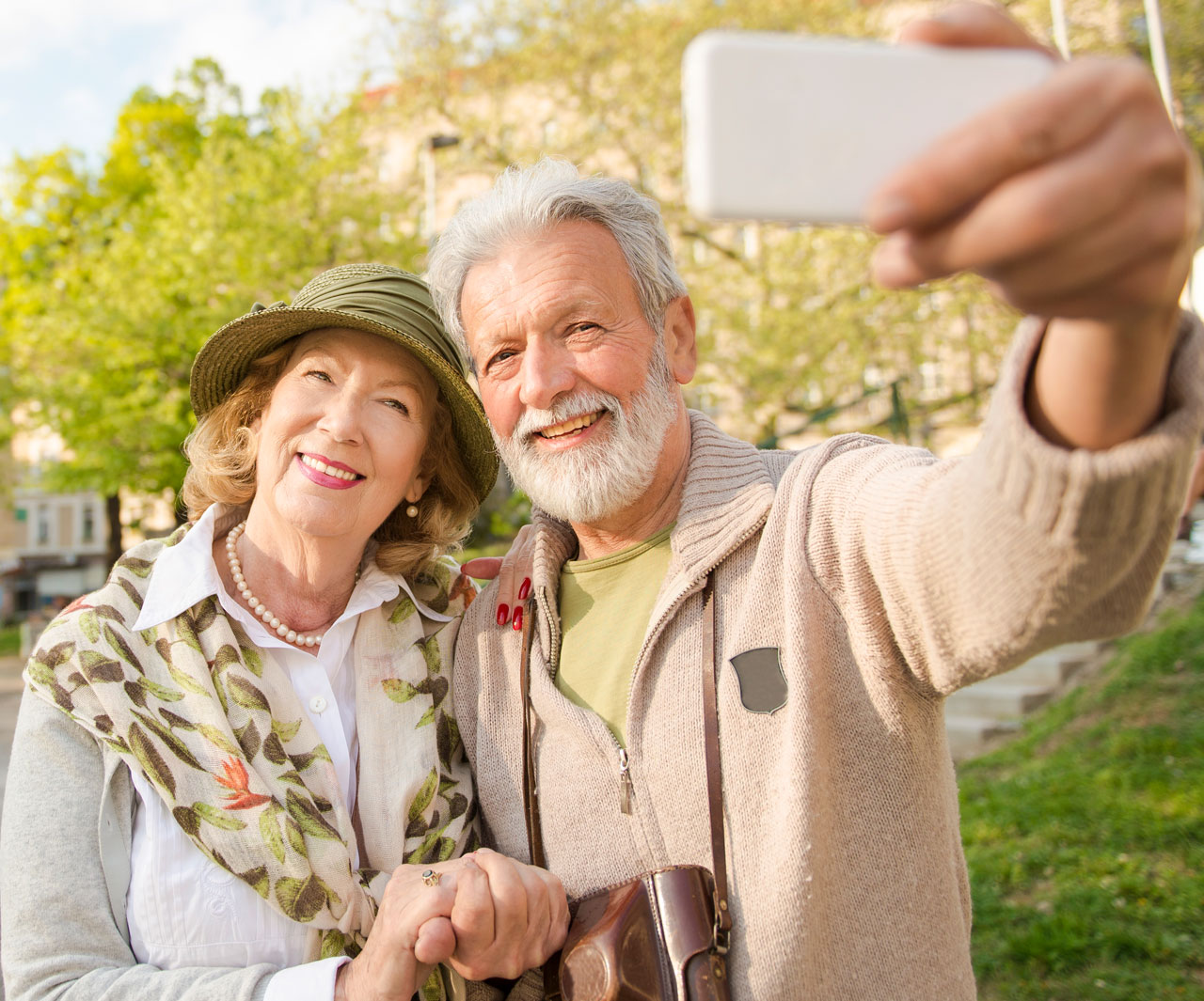 Seniors taking a selfie Seniors taking a selfie