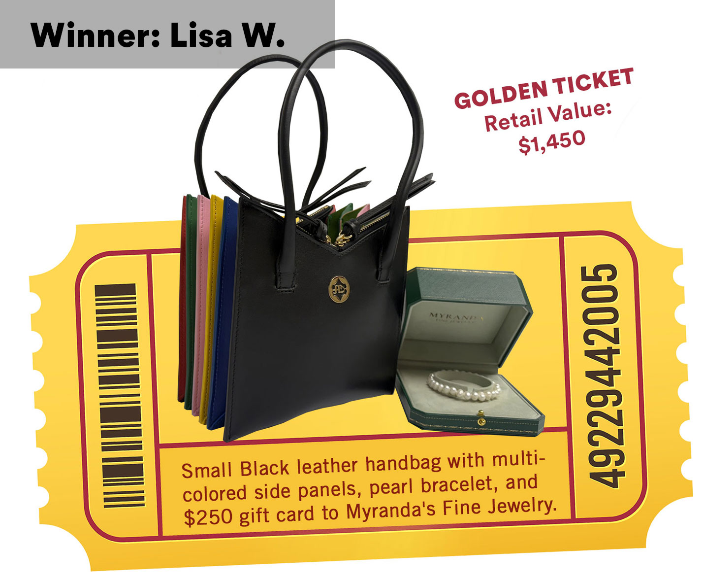 Golden Ticket for It's in the Bag Soiree