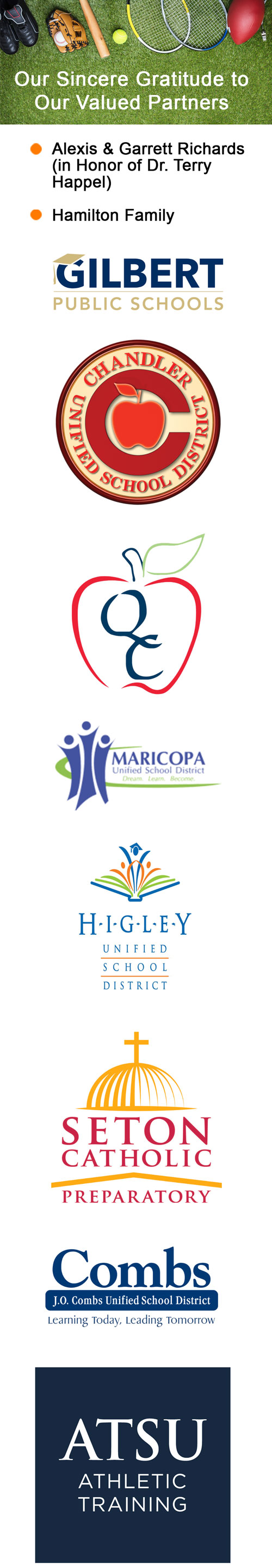 Sports Medicine Valued Partners Logos