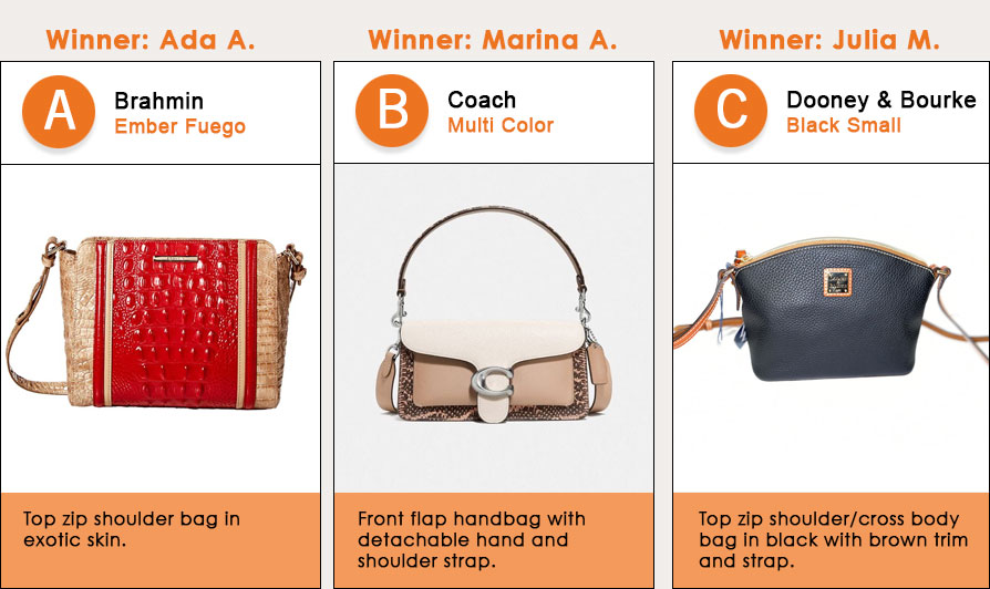 Soiree Bag Winners